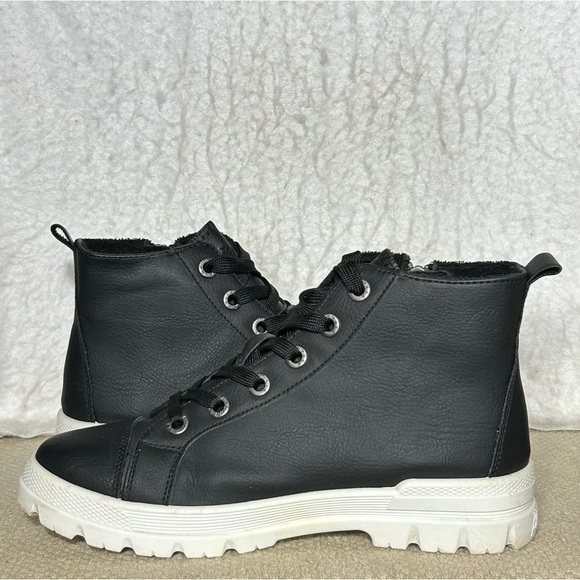 Blowfish Womens Black Malibu Rockstar Baddie Mid Top Sneakers Boots Shoes SZ 7 - Picture 8 of 12